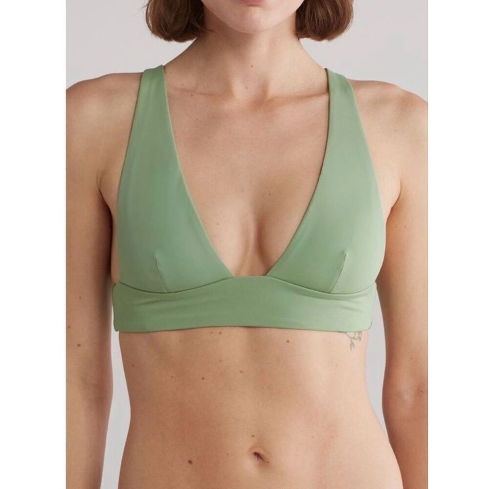 NWT Onia Plunge V-Neck Bikini Top. Medium